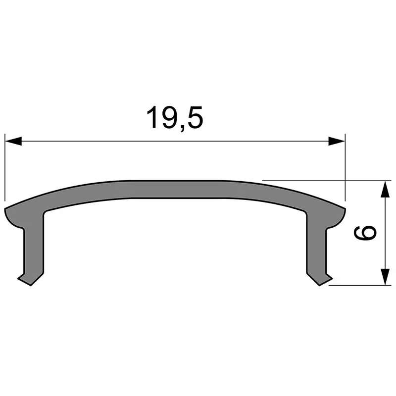 Reprofil, Abdeckung F-01-15, Kunststoff, klar 95% Transmission, Länge: 2000 mm Preisreduziert