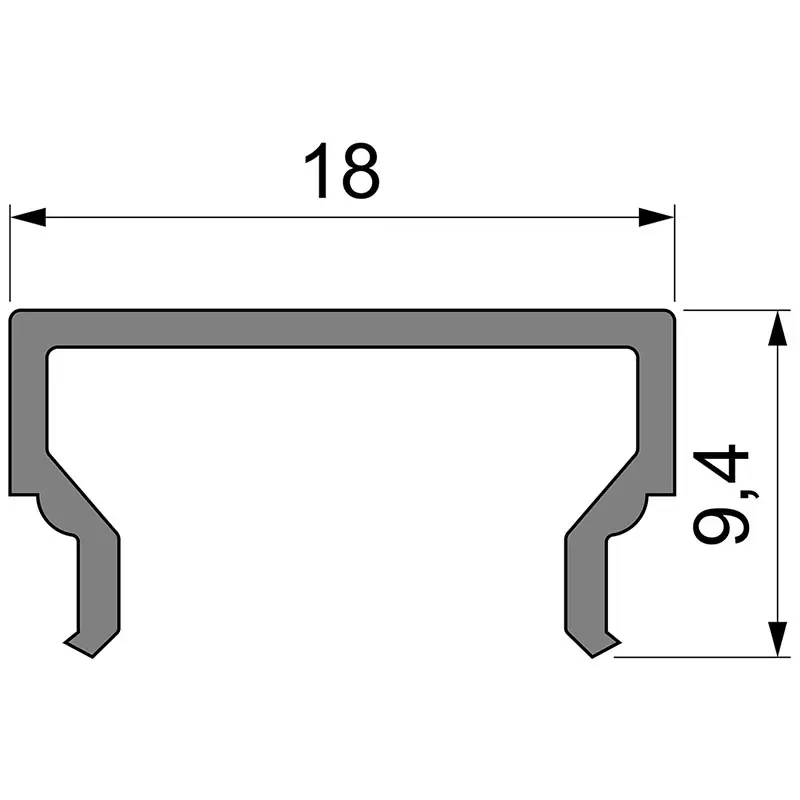 Reprofil, Abdeckung H-01-12, Kunststoff, matt 75% Transmission, Länge: 1000 mm Markenware