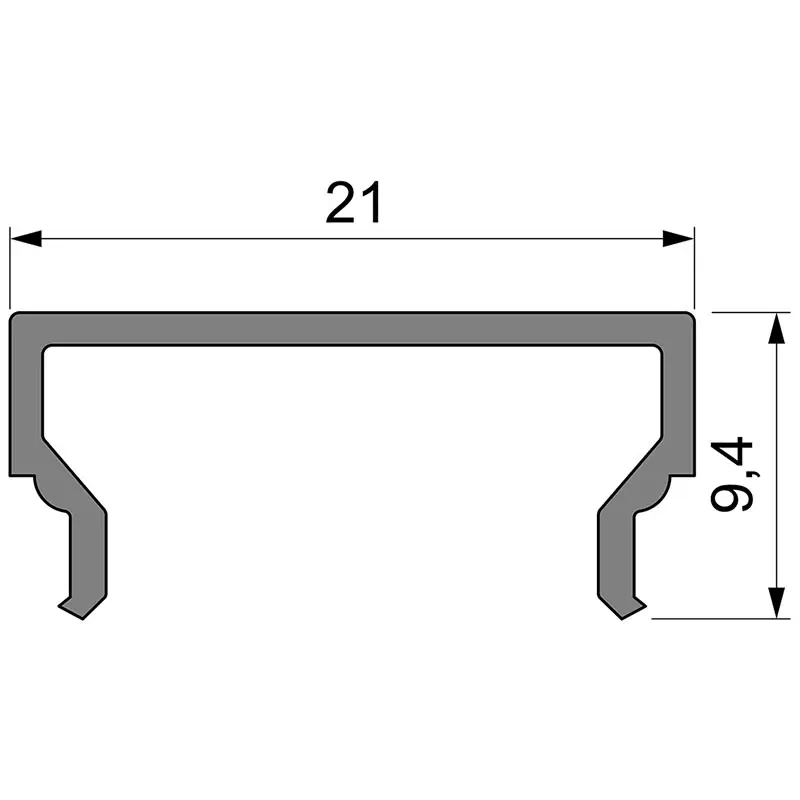 Reprofil, Abdeckung H-01-15, Kunststoff, matt 75% Transmission, Länge: 2000 mm Markenware