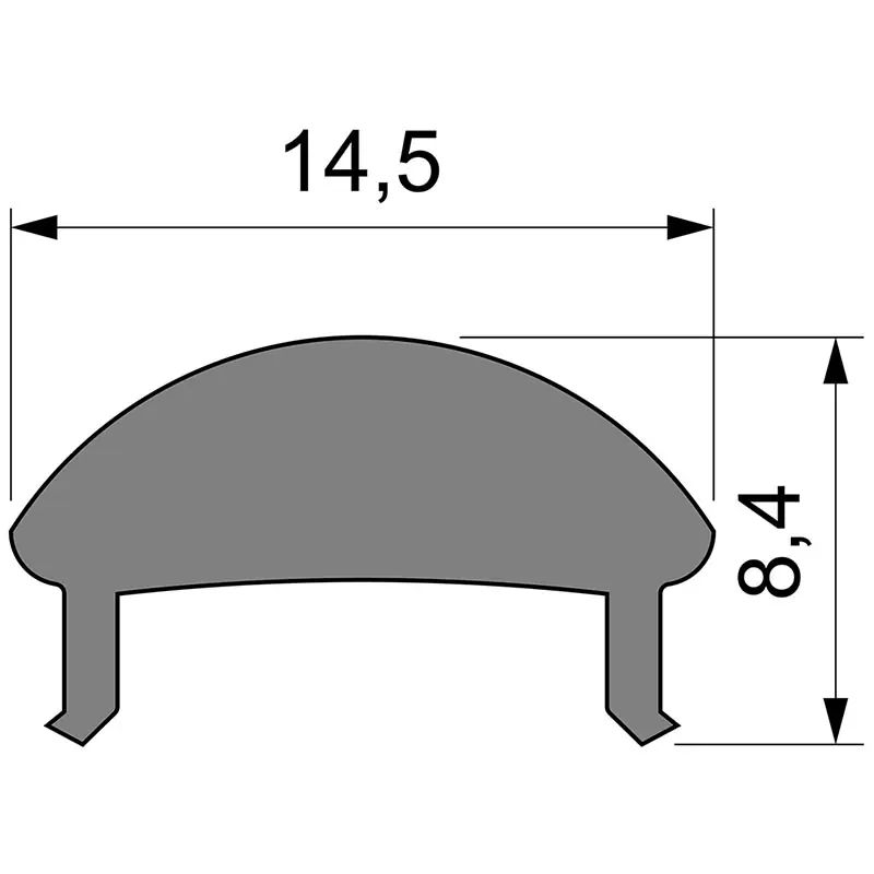 Reprofil, Abdeckung L-01-10, Kunststoff, klar 95% Transmission, Länge: 1000 mm Super-Preis
