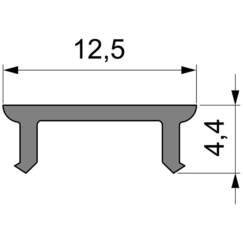 Schneller Versand Reprofil, Abdeckung P-01-08, Kunststoff, klar 95% Transmission, Länge: 3000 mm