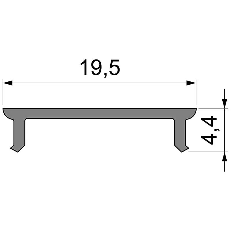 Nur Heute Reprofil, Abdeckung P-01-15, Kunststoff, matt 75% Transmission, Länge: 1000 mm