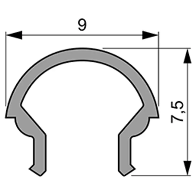 Nur Heute Reprofil, Abdeckung R-01-05, Kunststoff, milchig 40% Transmission, Länge: 2000 mm