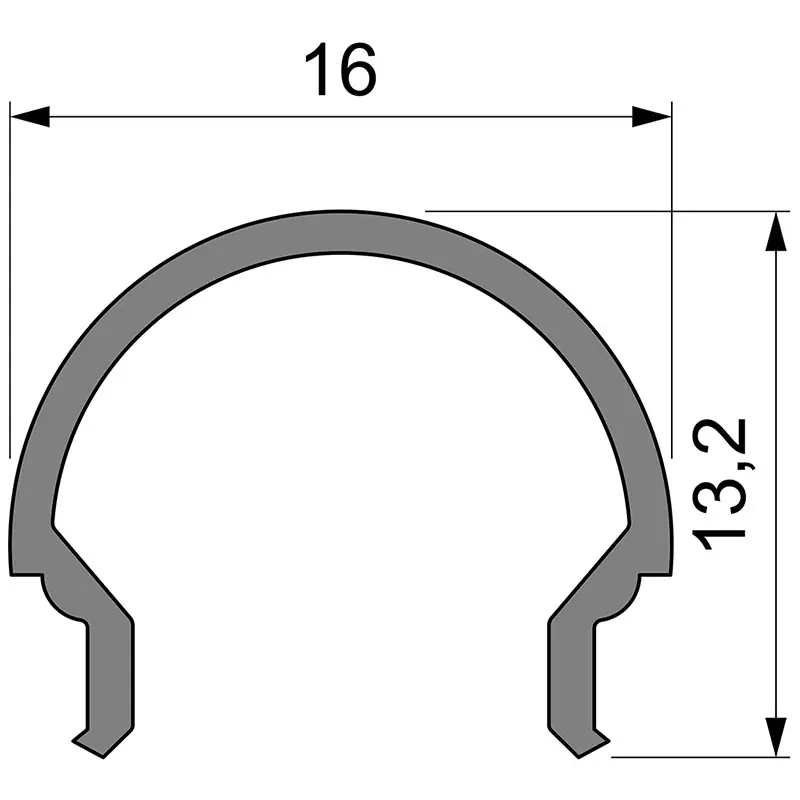 Expressversand Reprofil, Abdeckung R-01-10, Kunststoff, milchig 40% Transmission, Länge: 1000 mm