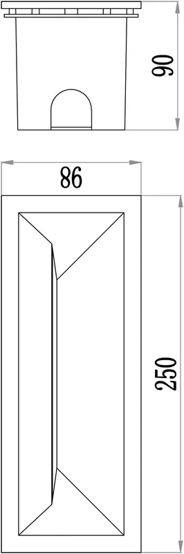 Wandeinbauleuchte, Alwina I, spannungskonstant, asymmetrisch, 100-240V AC/50-60Hz, Leistung / Leistu Solange Der Vorrat Reicht