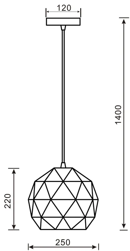 Top-Angebot Pendelleuchte, Asterope rund 250, 220-240V AC/50-60Hz, E27, 1x max. 60,00 W