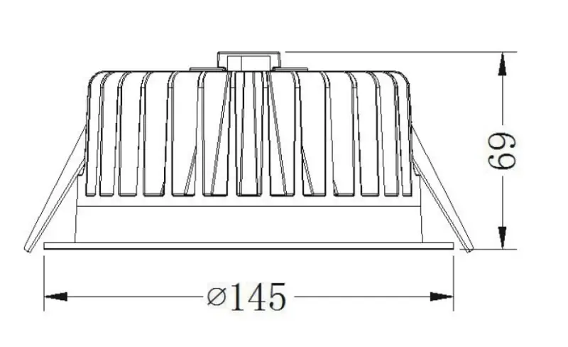 Deckeneinbauleuchte, COB 130, stromkonstant, 34,8V DC, 500 mA, Leistung / Leistungsaufnahme: 18,00 W Abverkauf