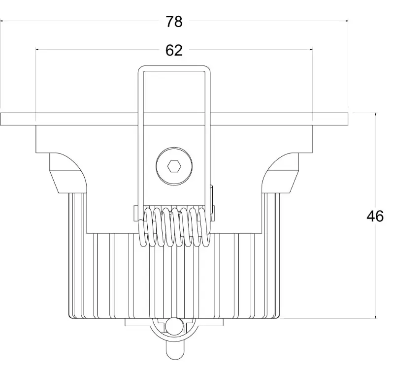 Deckeneinbauleuchte, COB 68, stromkonstant, 17-18V DC, 350 mA, Leistung / Leistungsaufnahme: 6,50 W Zertifiziert