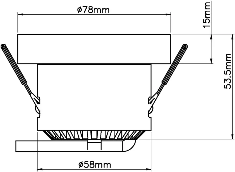 Deckeneinbauleuchte, COB 68 Acryl, stromkonstant, 18-20V, 350 mA, Leistung / Leistungsaufnahme: 6,50 Direkt Vom Hersteller