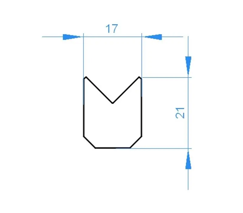 Billig Reprofil, Endkappe F-AU-03-12 Set 2 Stk, Kunststoff, Länge: 25,7 mm