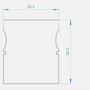 Zertifiziert Reprofil, Endkappe P-AH-01-20 Set 2 Stk, Kunststoff, Länge: 30 mm