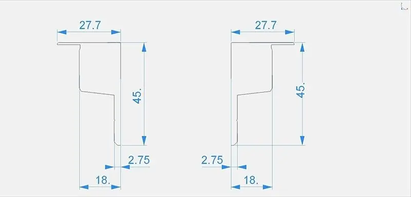Top-Seller Reprofil, Endkappe P-EL-03-10 Set 2 Stk, Kunststoff, Länge: 45 mm