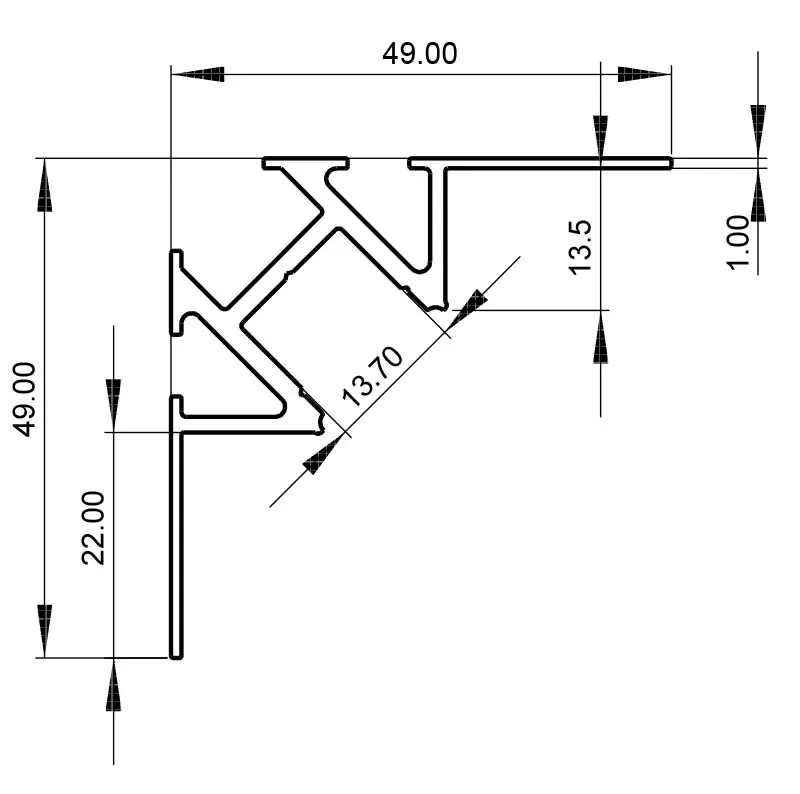 Billig Fliesen-Profil Ecke innen EV-01-12 für 12 - 13,3 mm LED Stripes, Silber, eloxiert, 2500 mm