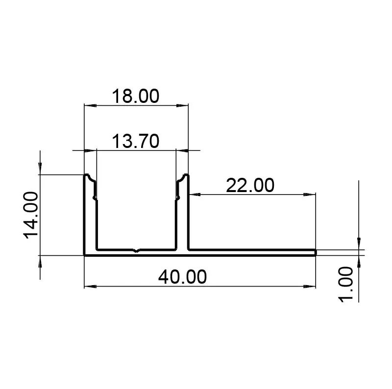 Fliesen-Profil EL-03-12 für 12 - 13,3 mm LED Stripes, Silber, 2500 mm Bestpreis