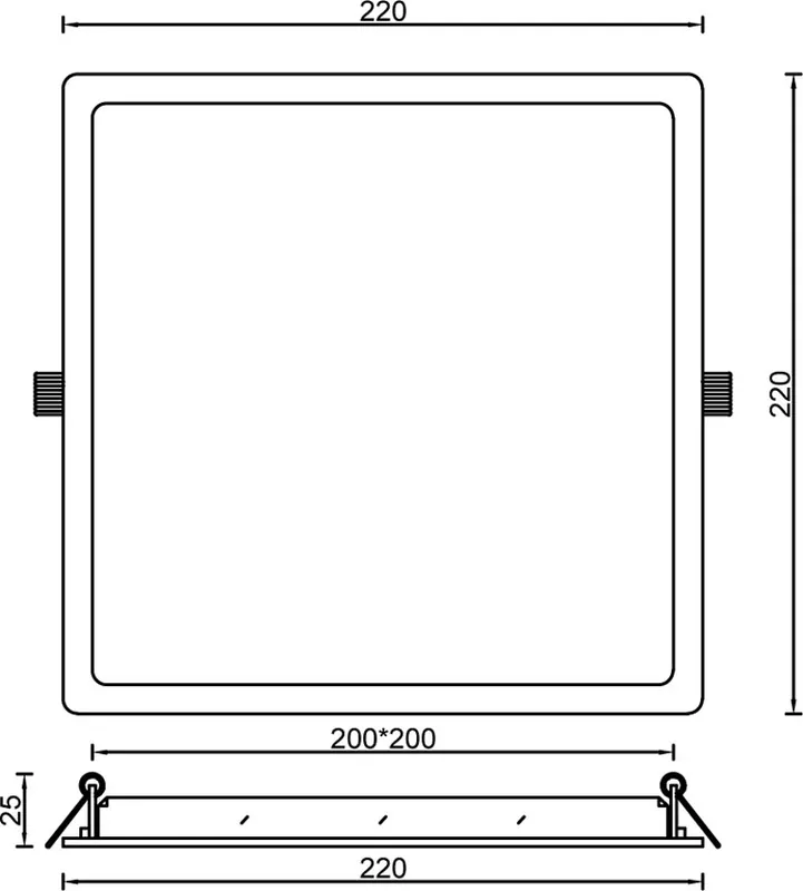 Markenprodukt Deckeneinbauleuchte, LED Panel Square II 30, stromkonstant, 37V DC, 700 mA, Leistung / Leistungsaufn