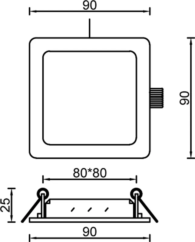Deckeneinbauleuchte, LED Panel Square II 8, stromkonstant, 21,5V DC, 350 mA, Leistung / Leistungsauf Wochenendangebot