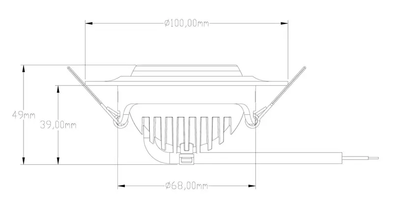 Markenprodukt Deckeneinbauleuchte, Saturn, stromkonstant, 17-18V DC, 350 mA, Leistung / Leistungsaufnahme: 7,00 W