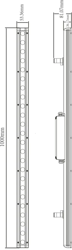 Boden- / Wand- / Deckenleuchte, Wallwasher Caph, 24V DC, Leistung / Leistungsaufnahme: 54,00 W / 54, Begrenztes Angebot
