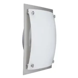 Kracherpreis Wandleuchte Deckenleuchte Buttino 20W E27 300x300mm Eisen geb/Weiß-satiniert 230V Metall/Glass