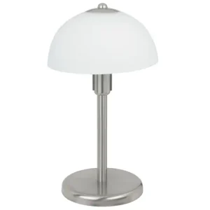Ella Tischleuchte max.1x40W E14 230V Metall/Glas Nickel gebürstet/opal Kostenfreie Lieferung