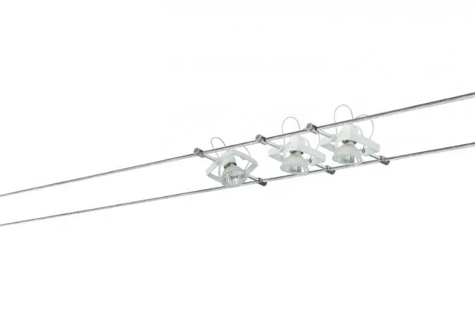 WIRE SYSTEM MAC II 60 3X20W GU5,3 WEISS 230/12V 60VA METALL Highlight