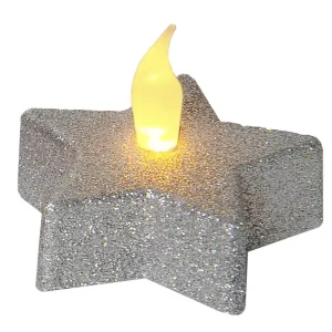 LED-Tischdekoration "Star 5 cm", silberner Stern Abverkauf