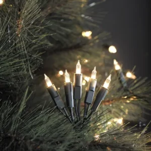 Schneller Versand LED Minilichterkette, 20 warm weiße Dioden, 230V, Innen, grünes Kabel