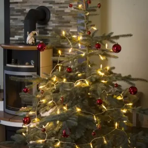 Schnäppchen LED Minilichterkette, "One String", 50 warm weiße Dioden, 230V, Innen, transparentes Kabel