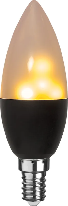 Wochenendangebot DecoLED "FlameLamp", E14,1800 K,schwarz, amber LED,