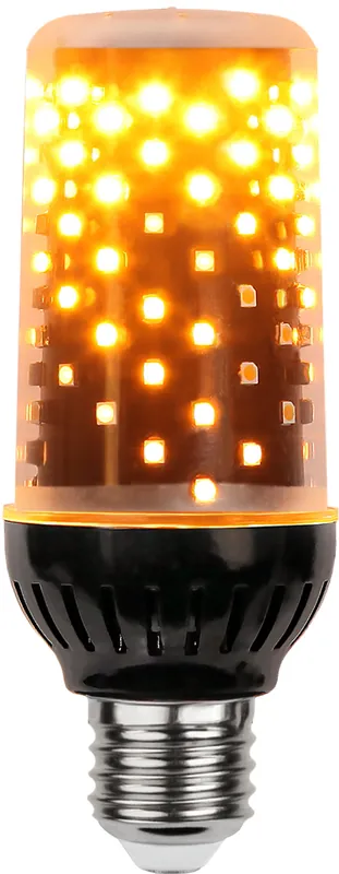 DecoLED "FlameLamp",E27,1800 K,schwarz, amber LED, Neu