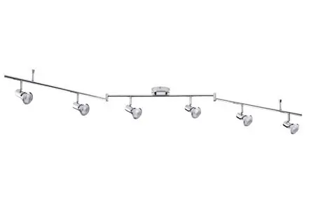 Nur Heute Spotlights Lambda Stange 6x40W GZ10 Chrom 230V Metall