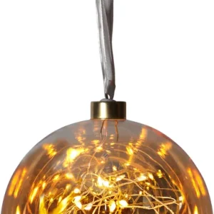 "Glow" Glaskugel mit 40 warmwhite LED, ca. 15 cm Ø Finale Aktion