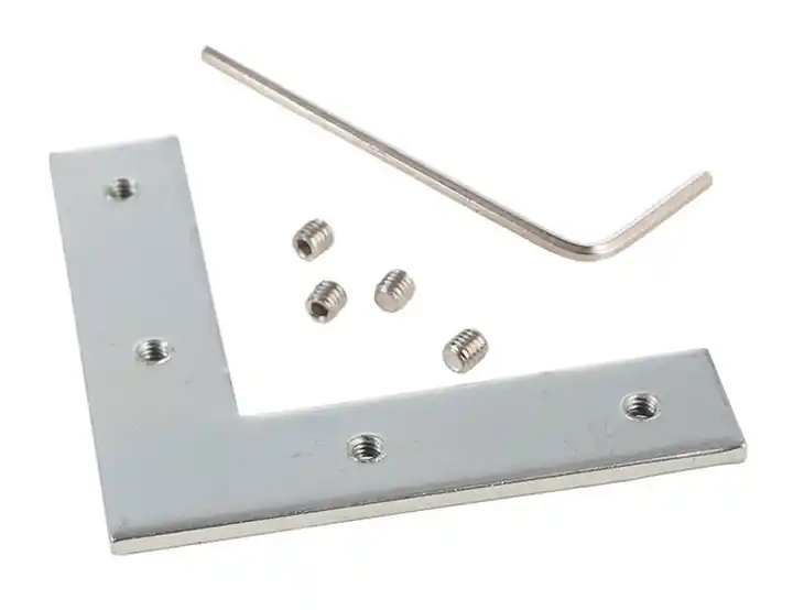 Nutenstein / Eckverbinder 90°, Metall, Silber, naturbelassen Markenprodukt