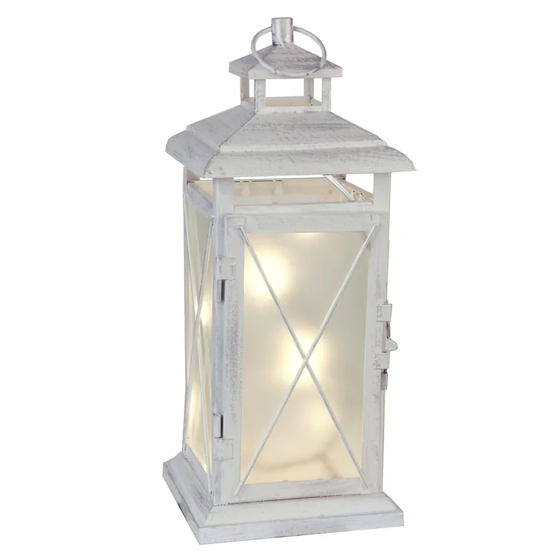 LED-Gartenlaterne "Stallis", antik weiss Markenware