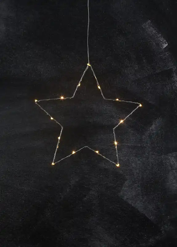 Markenware LED-Drahtstern "Sparkling", chrom