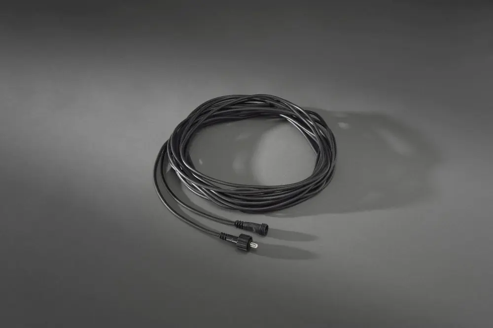 Angebot Verlängerungskabel für LED Biergartenketten, 10 Meter (2378, 2379), Außen (IP44), schwarzes Kabel