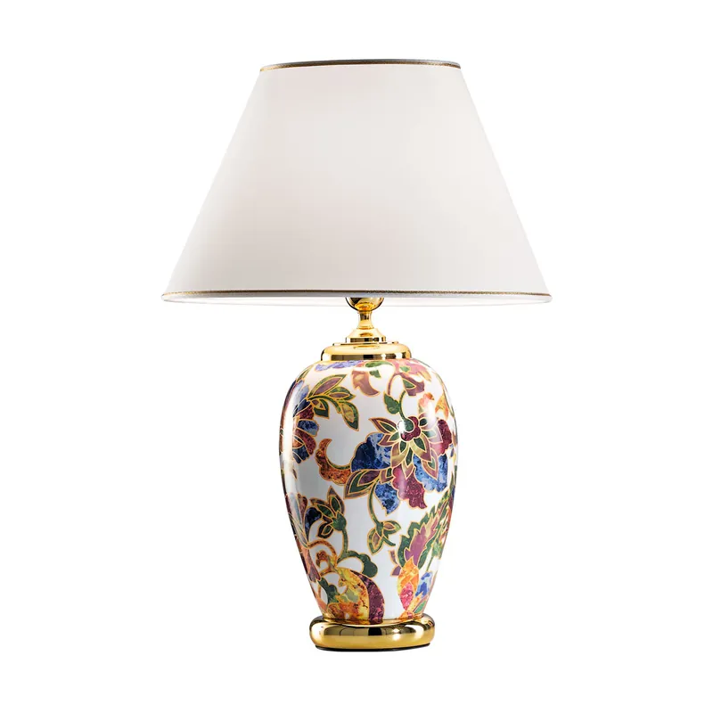 Neu Tischleuchte DAMASCO, 24 Karat Gold, Höhe 60 24 Karat Gold, Oslash 40cm, Höhe 60cm, 1-flammig, E27
