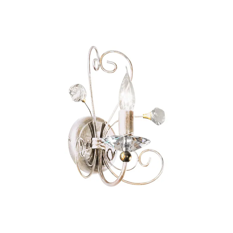 Markenprodukt Wandleuchte ROSSANA, Muranoglas, Champagne/Gold, 23/30/19 Champagne/Gold, Breite 23cm, Höhe 30cm, 1-