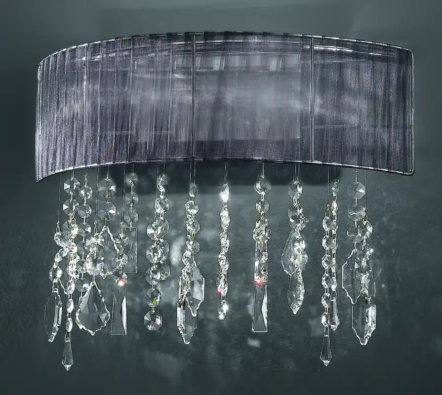 Wandleuchte PARALUME, Chrom, 46/36/15 Chrom, Breite 46cm, Höhe 36cm, 2-flammig, G9 Preisknaller