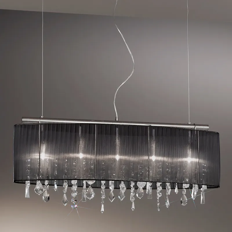 Direkt Vom Hersteller Pendelleuchte PARALUME, Chrom, 90/27 Chrom, Länge 90cm, Breite 27cm, Höhe 50cm, Min. Höhe 57cm, Max.