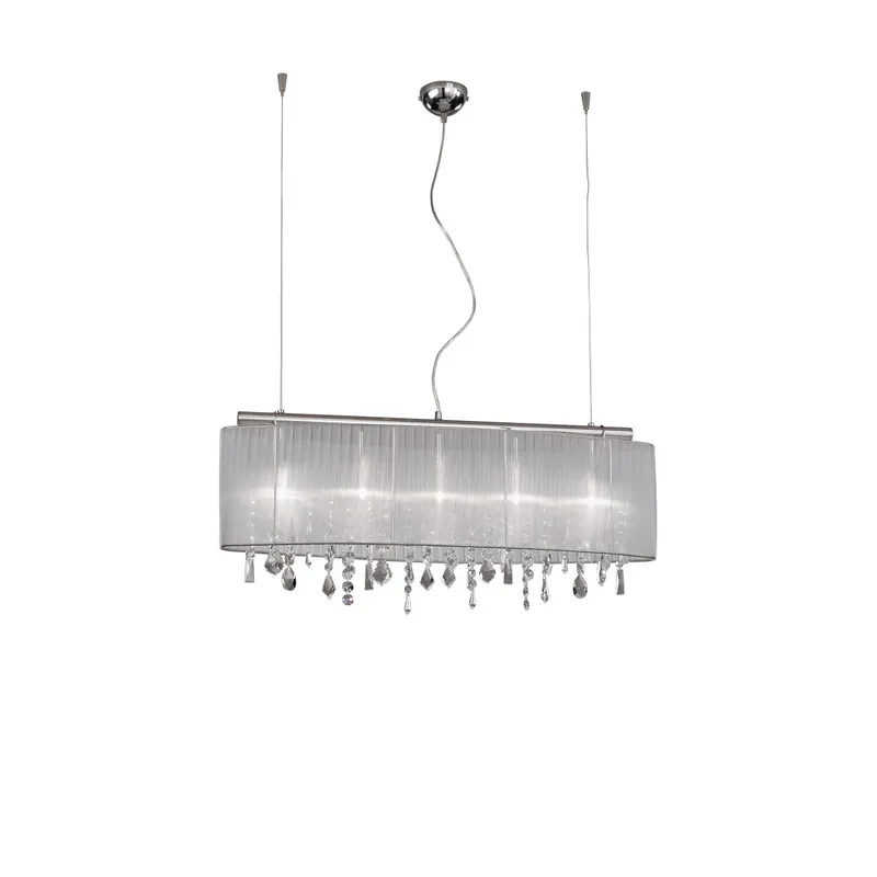 Pendelleuchte PARALUME, Chrom, 90/27 Chrom, Länge 90cm, Breite 27cm, Höhe 50cm, Min. Höhe 57cm, Max. Nur Für Kurze Zeit