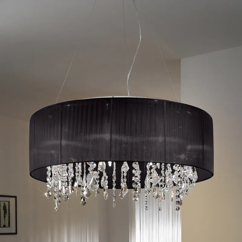 Echt Luster PARALUME, Chrom, Oslash 80, 9-flammig Chrom, Oslash 80cm, Höhe 50cm, Min. Höhe 75cm, Max. Höh