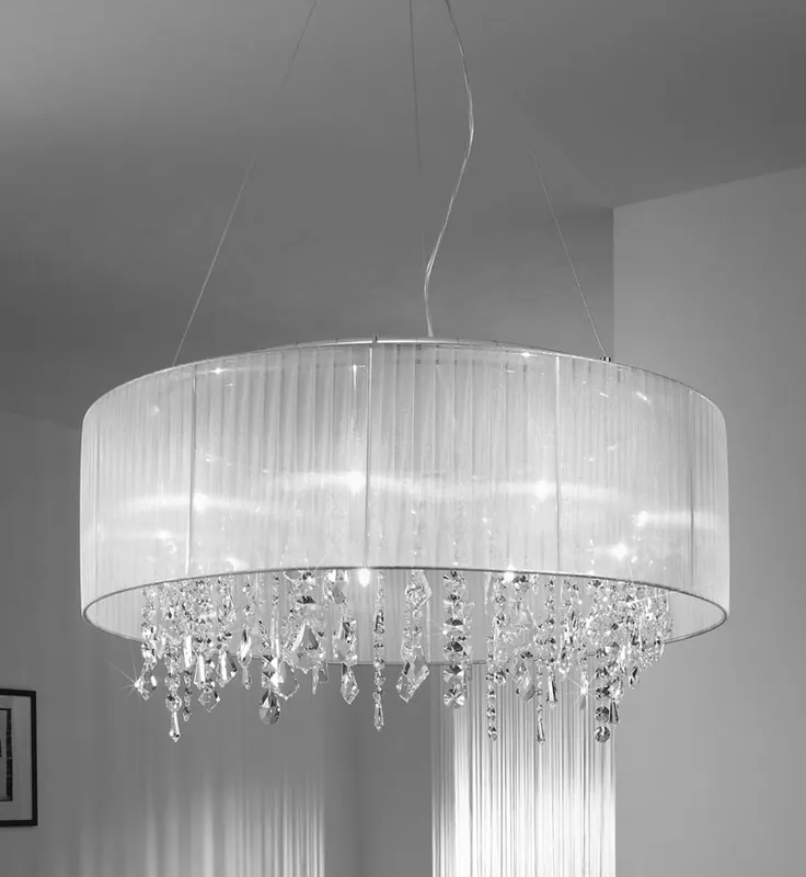 Luster PARALUME, Chrom, Oslash 80, 9-flammig Chrom, Oslash 80cm, Höhe 50cm, Min. Höhe 75cm, Max. Höh Beliebt