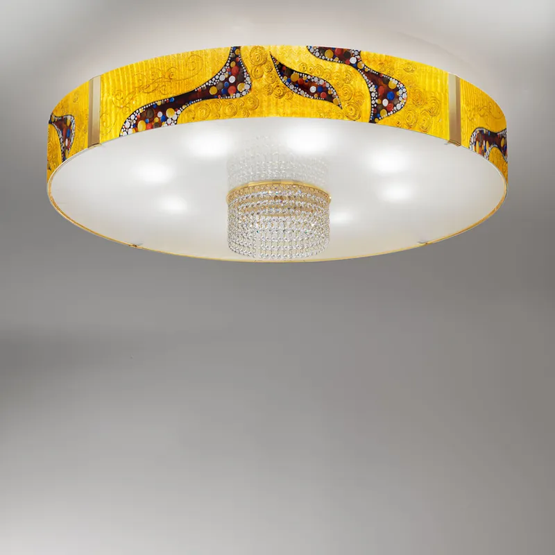 Deckenleuchte EMOZIONE, Kiss Gold, 24 Karat Gold, Oslash 80cm, Höhe 40cm, 8-flammig, E27 Sonderangebot