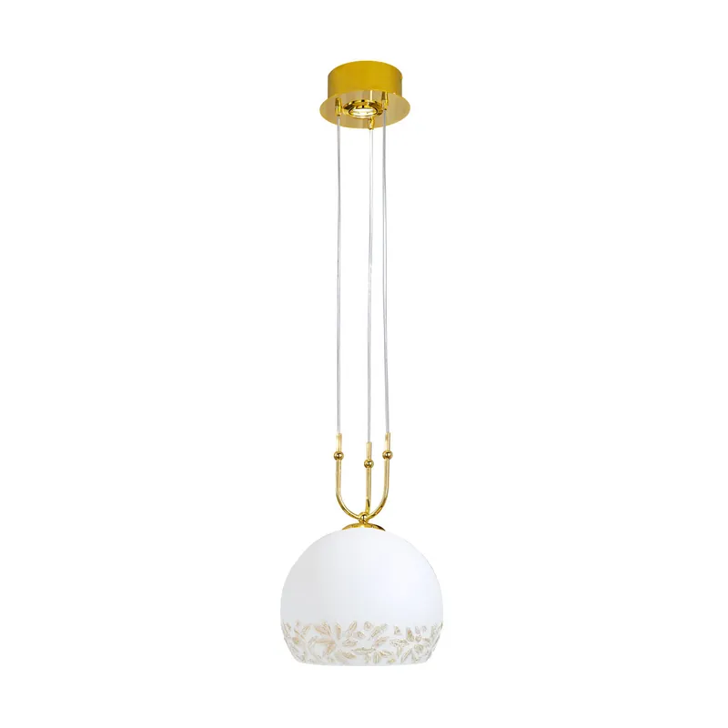 Pendelleuchte LUNA, Libertà White/Antique, 24 Karat Gold, Oslash 30cm, Höhe 200cm, Min. Hö Sale