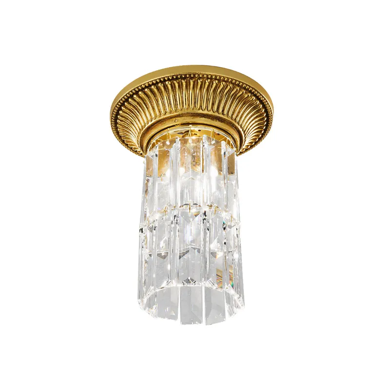 Top-Angebot Deckenleuchte MILORD CRYSTAL, Französisch Gold, Oslash 16cm, Höhe 20cm,