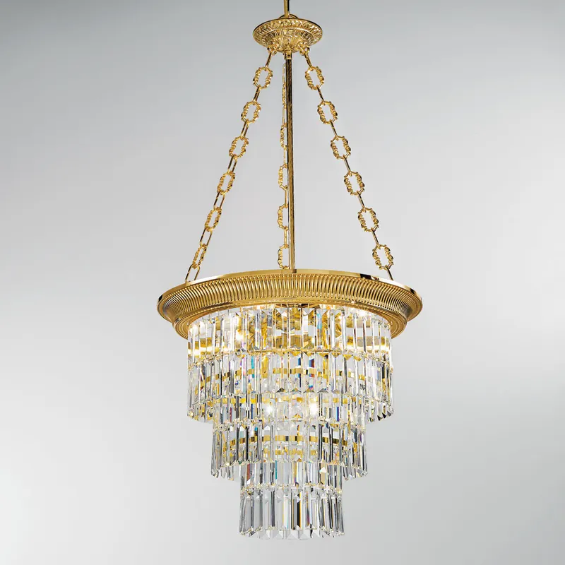 Luster MILORD CRYSTAL, , 4-flammig Französisch Gold, Oslash 50cm, Höhe 11 Mega-Angebot