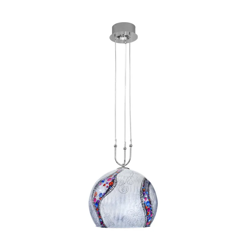 Gratis Versand Pendelleuchte LUNA, Kiss Silver, Ø40