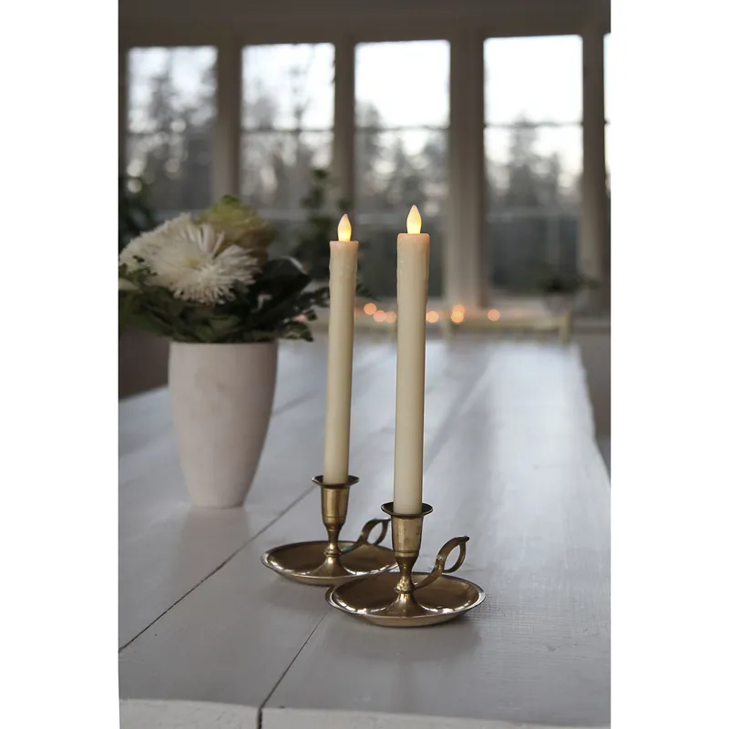 Sonderangebot LED-Kerzen "Presse", lang, 2er Set Farbe: elfenbein, LED : warm weiss ca. 25 x 2,5 cm, Schalter an d