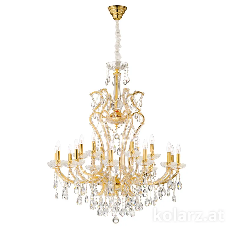 Wochenendangebot Luster VERSAILLES, KOLARZ Pure Kristalle, 24 Karat Gold, Ø98, 12+6-flammig